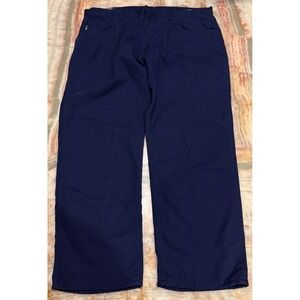Bulwark Mens Work Pants Navy Blue Flame-Resistant Utility Performance Size 44x30